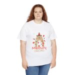 Meowy Christmas White Color Tshirt For Unisex Heavy Cotton Tee