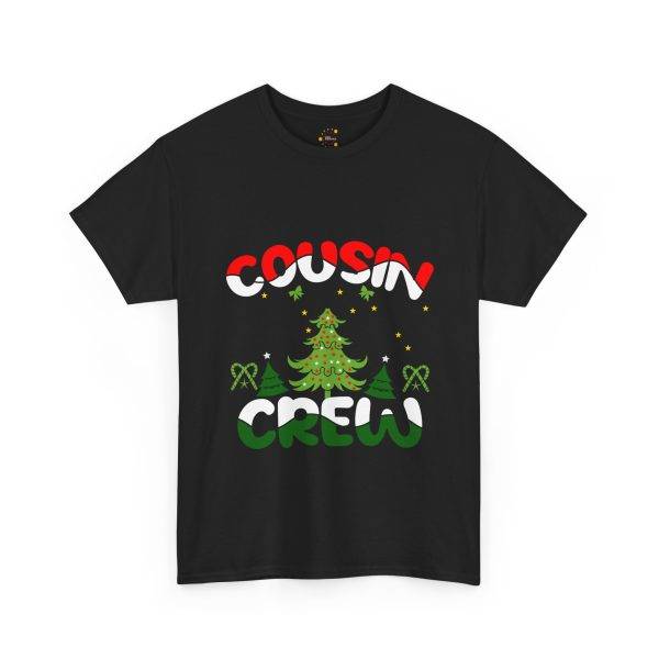 Christmas Cousin Crew Black Color T-Shirt For Unisex Heavy Cotton Tee