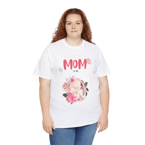 Mother Mom to be White Color Tshirt For Women Heavy Cotton Tee