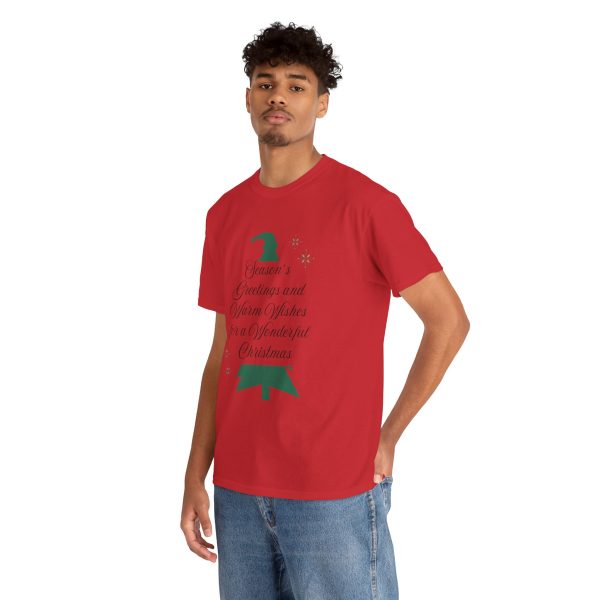 Christmas Tree Red Color Tshirt For Unisex Heavy Cotton Tee