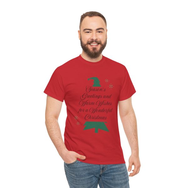 Christmas Tree Red Color Tshirt For Unisex Heavy Cotton Tee