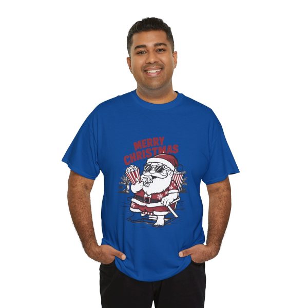 Santa Merry Christmas Royal Color T-Shirt For Unisex Heavy Cotton Tee