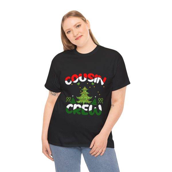 Christmas Cousin Crew Black Color T-Shirt For Unisex Heavy Cotton Tee