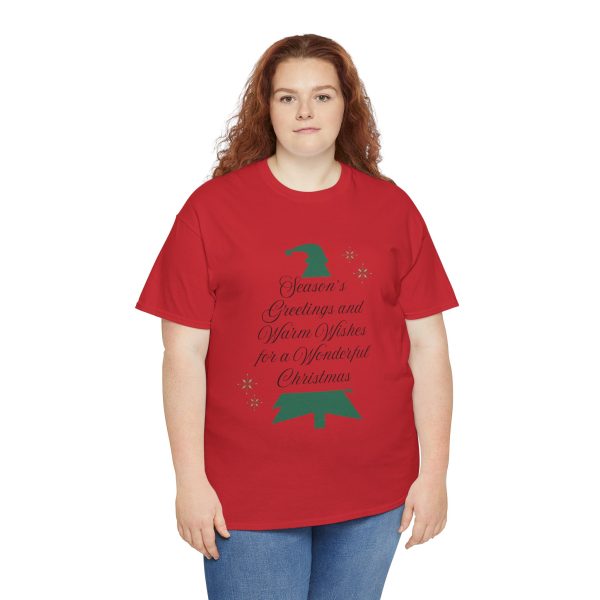 Christmas Tree Red Color Tshirt For Unisex Heavy Cotton Tee