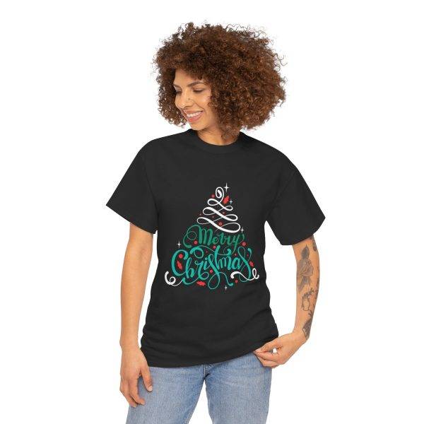 Merry Christmas Black Color T-Shirt For Unisex Heavy Cotton Tee