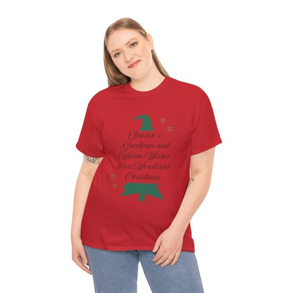 Christmas Tree Red Color Tshirt For Unisex Heavy Cotton Tee