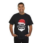 Merry Christmas Black Color T-Shirt For Unisex Heavy Cotton Tee