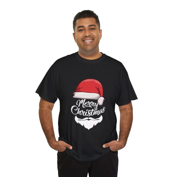 Merry Christmas Black Color T-Shirt For Unisex Heavy Cotton Tee