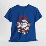 Santa Merry Christmas Royal Color T-Shirt For Unisex Heavy Cotton Tee