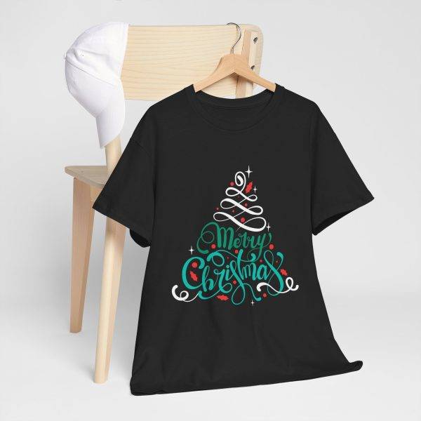 Merry Christmas Black Color T-Shirt For Unisex Heavy Cotton Tee