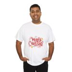 Merry Christmas White Color Tshirt For Unisex Heavy Cotton Tee Merry Christmas White Color Tshirt For Unisex Heavy Cotton Tee