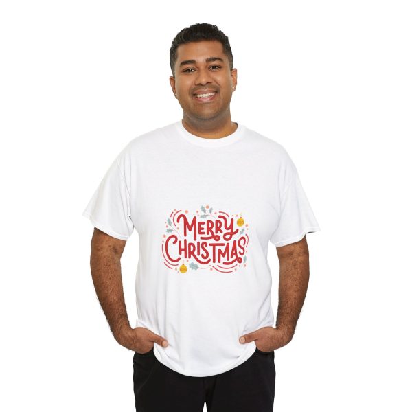 Merry Christmas White Color Tshirt For Unisex Heavy Cotton Tee Merry Christmas White Color Tshirt For Unisex Heavy Cotton Tee
