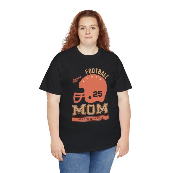 Mother Football Mom Black Color T-Shirt For Unisex Heavy Cotton Tee