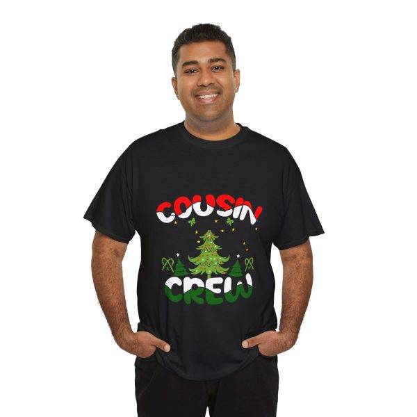 Christmas Cousin Crew Black Color T-Shirt For Unisex Heavy Cotton Tee