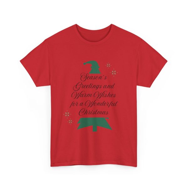 Christmas Tree Red Color Tshirt For Unisex Heavy Cotton Tee