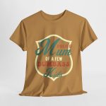 Mother Proud Mom Old Gold Color T-Shirt For Unisex Heavy Cotton Tee
