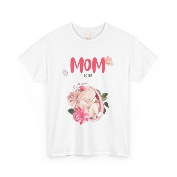 Mother Mom to be White Color Tshirt For Women Heavy Cotton Tee