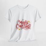 Merry Christmas White Color Tshirt For Unisex Heavy Cotton Tee Merry Christmas White Color Tshirt For Unisex Heavy Cotton Tee