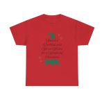 Christmas Tree Red Color Tshirt For Unisex Heavy Cotton Tee