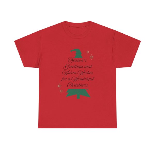Christmas Tree Red Color Tshirt For Unisex Heavy Cotton Tee