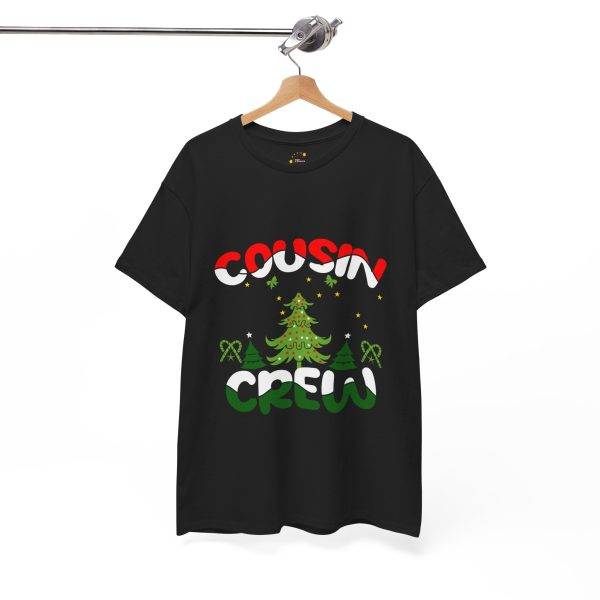 Christmas Cousin Crew Black Color T-Shirt For Unisex Heavy Cotton Tee