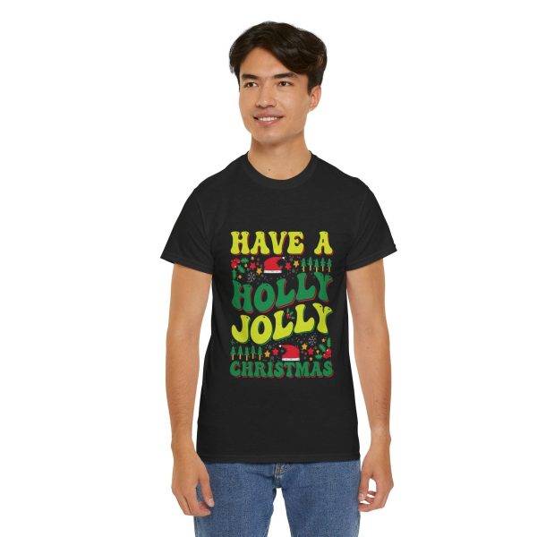 Have a Houly Jolly Christmas Black Color T-Shirt For Unisex Heavy Cotton Tee