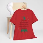 Christmas Tree Red Color Tshirt For Unisex Heavy Cotton Tee