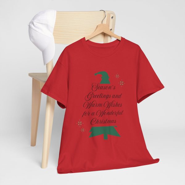 Christmas Tree Red Color Tshirt For Unisex Heavy Cotton Tee