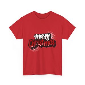 Merry Christmas Red Color Tshirt For Unisex Heavy Cotton Tee