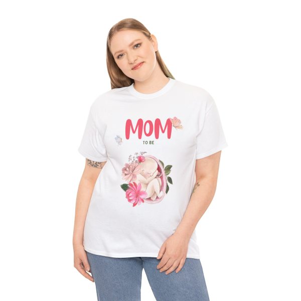 Mother Mom to be White Color Tshirt For Women Heavy Cotton Tee