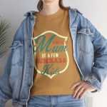 Mother Proud Mom Old Gold Color T-Shirt For Unisex Heavy Cotton Tee