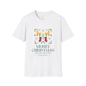 Merry Christmas and Happy New Year white Color T-Shirt For Unisex Softstyle T-Shirt