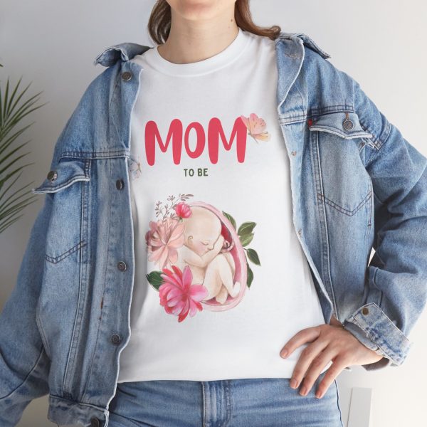 Mother Mom to be White Color Tshirt For Women Heavy Cotton Tee