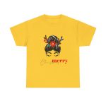 Merry Christmas Yallow Color Tshirt For Unisex Heavy Cotton Tee