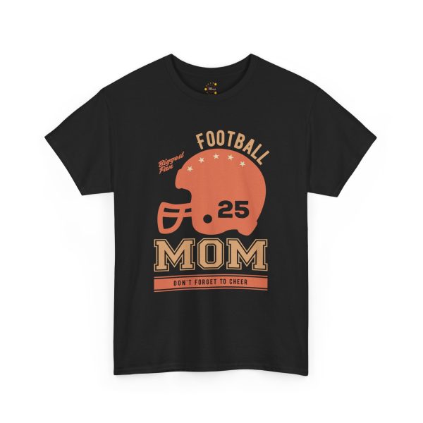 Mother Football Mom Black Color T-Shirt For Unisex Heavy Cotton Tee