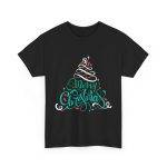 Merry Christmas Black Color T-Shirt For Unisex Heavy Cotton Tee