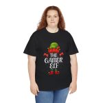 Christmas The Gamer Elf Black Color T-Shirt For Unisex Heavy Cotton Tee