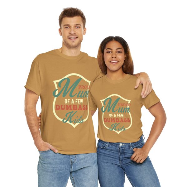 Mother Proud Mom Old Gold Color T-Shirt For Unisex Heavy Cotton Tee