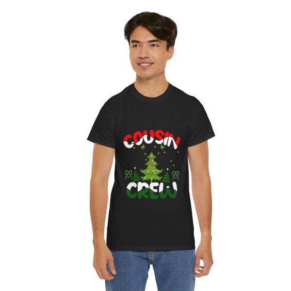 Christmas Cousin Crew Black Color T-Shirt For Unisex Heavy Cotton Tee