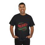 Merry Christmas Black Color T-Shirt For Unisex Heavy Cotton Tee