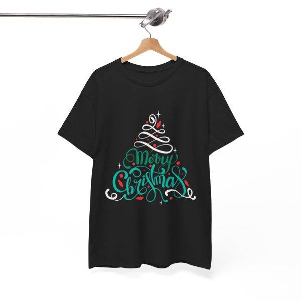Merry Christmas Black Color T-Shirt For Unisex Heavy Cotton Tee