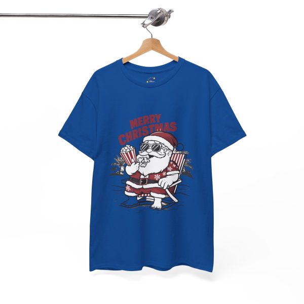 Santa Merry Christmas Royal Color T-Shirt For Unisex Heavy Cotton Tee
