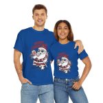 Santa Merry Christmas Royal Color T-Shirt For Unisex Heavy Cotton Tee