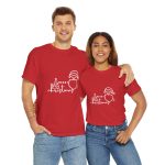 Merry Christmas Red Color T-Shirt for Unisex Heavy Cotton Tee