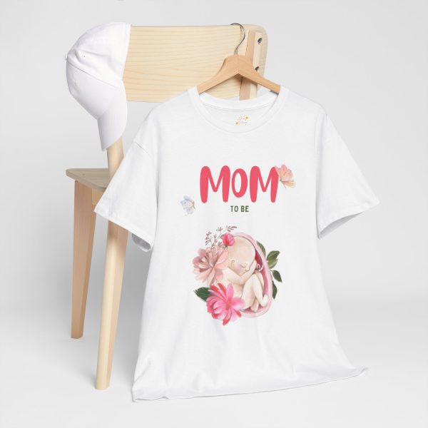 Mother Mom to be White Color Tshirt For Women Heavy Cotton Tee