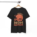 Mother Football Mom Black Color T-Shirt For Unisex Heavy Cotton Tee