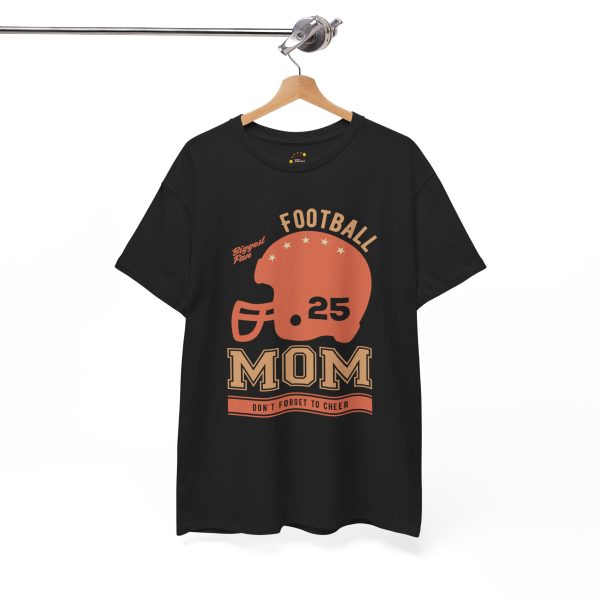 Mother Football Mom Black Color T-Shirt For Unisex Heavy Cotton Tee