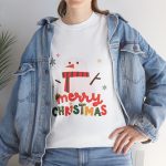 Merry Christmas White Color Tshirt For Unisex Heavy Cotton Tee