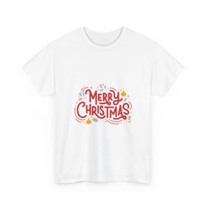 Merry Christmas White Color Tshirt For Unisex Heavy Cotton Tee Merry Christmas White Color Tshirt For Unisex Heavy Cotton Tee