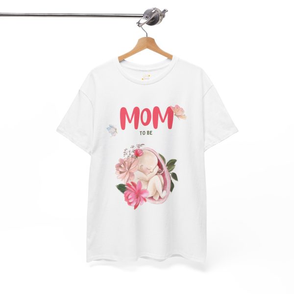 Mother Mom to be White Color Tshirt For Women Heavy Cotton Tee